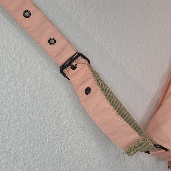 Y2K Ralph Lauren Polo Jeans Co. Pink nylon messenger tote bag - Picture 2 of 16